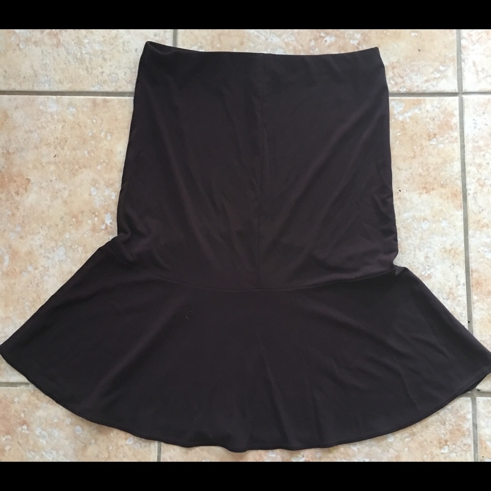 Express Vintage Chocolate flair skirt knee length